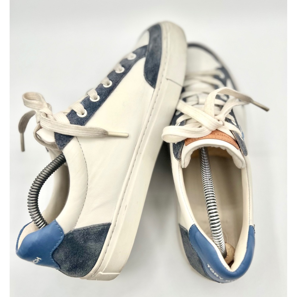 Tory Burch Color Block Signature T-Logo Leather Sneaker Shoes Wms Size 9.5M - Picture 8 of 10